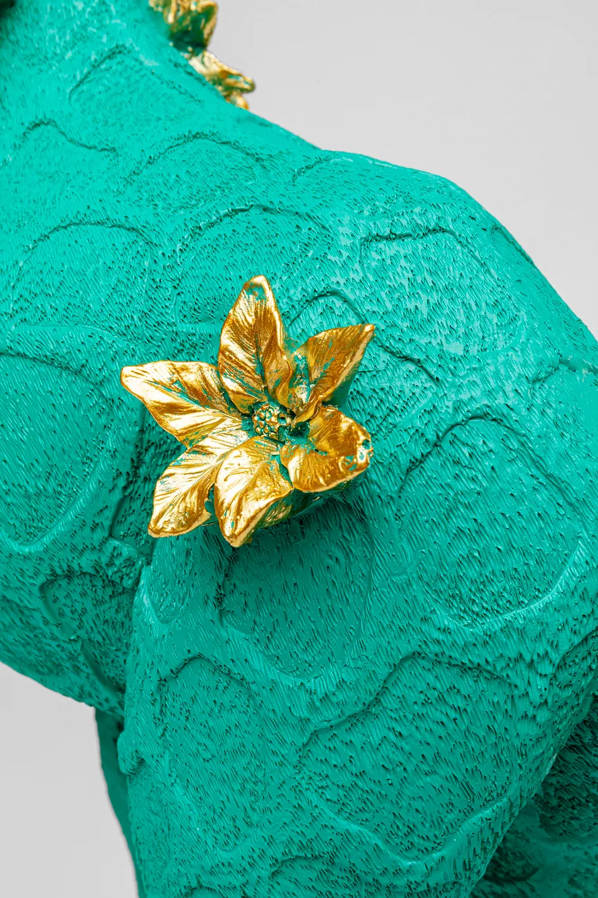 Figur "Flower Giraffe" grün detail