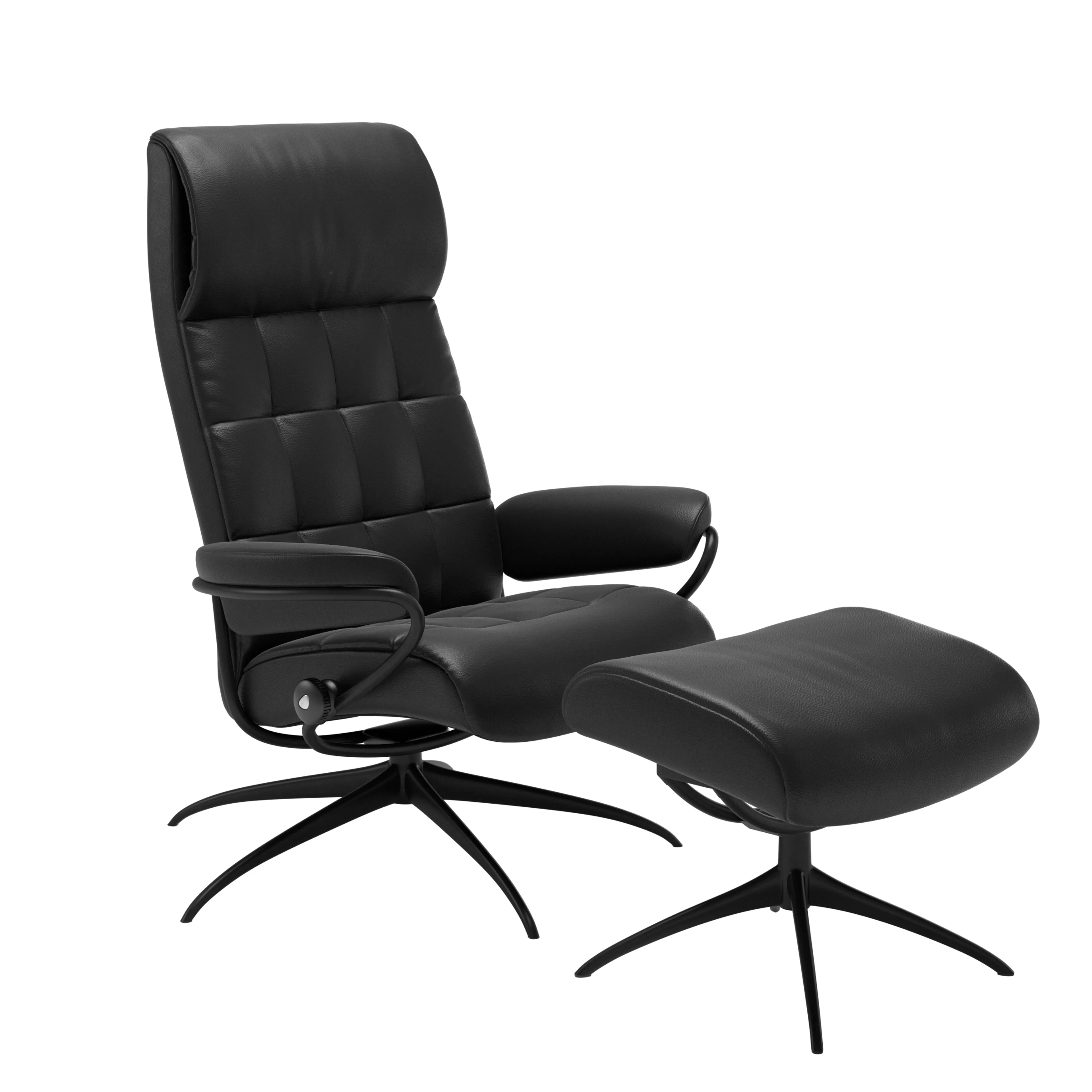Sessel mit Hocker London Star High Back