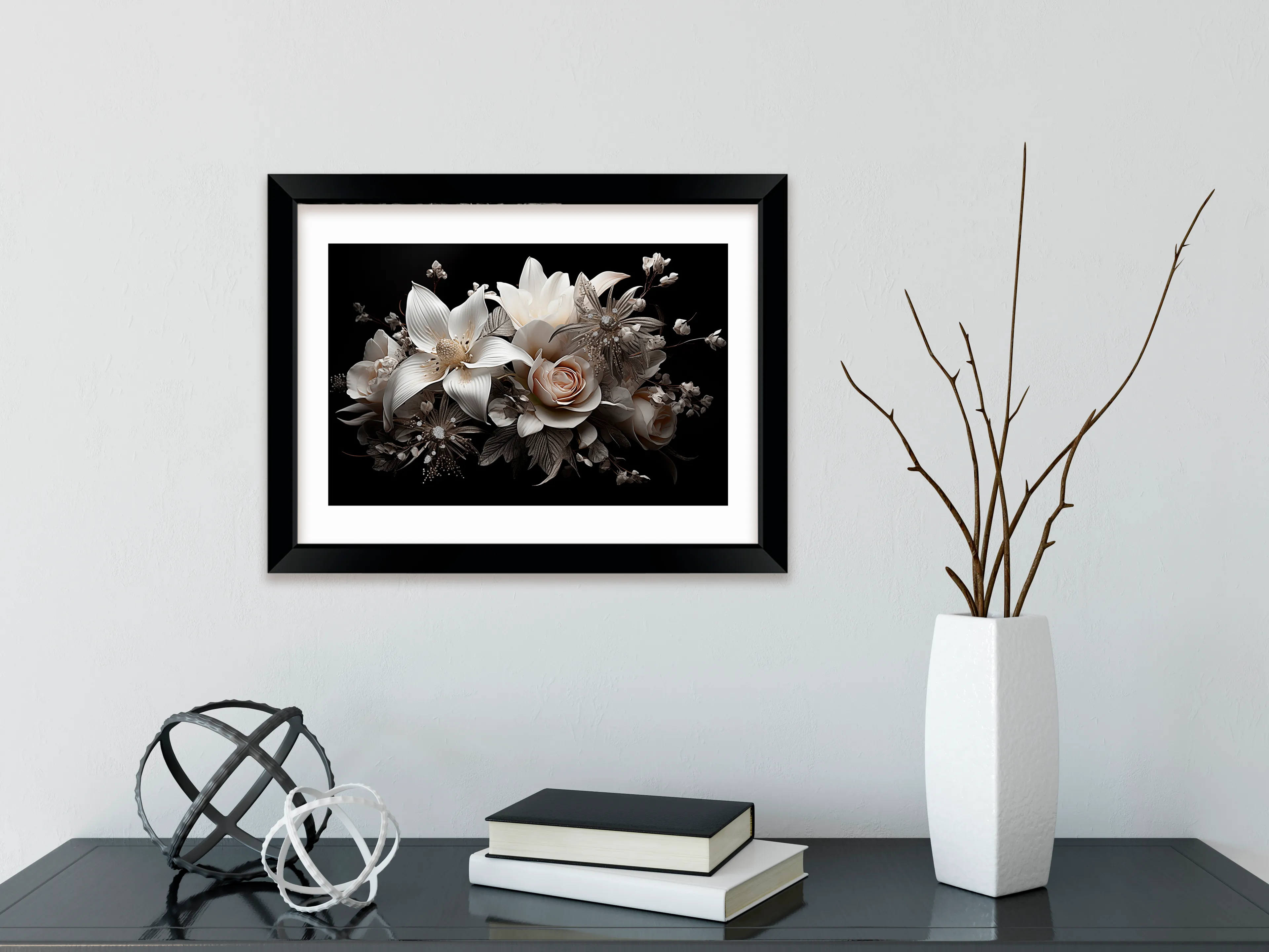 Wandbild 30 x 40 cm Crystel Flowers IV
