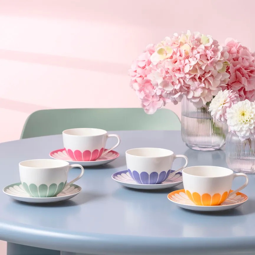 Cappuccinoobertasse "Fleur" milieu