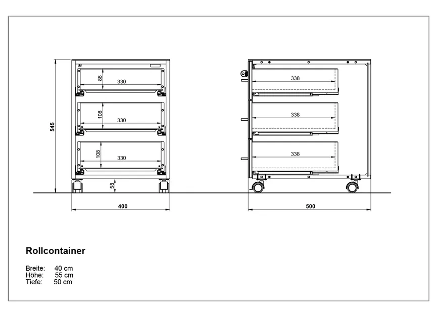 Rollcontainer detail