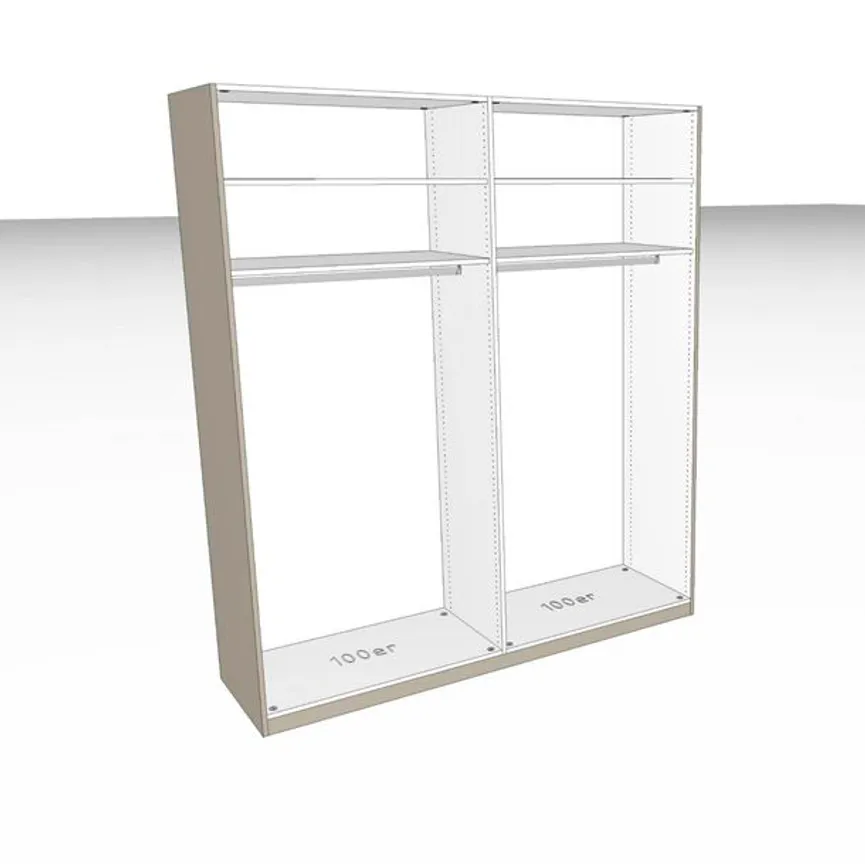 Drehtürenschrank 4-trg. detail