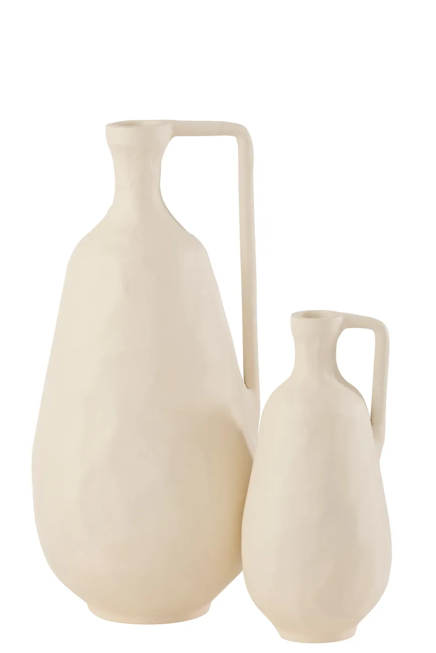 Vase "Goa" M weiß detail