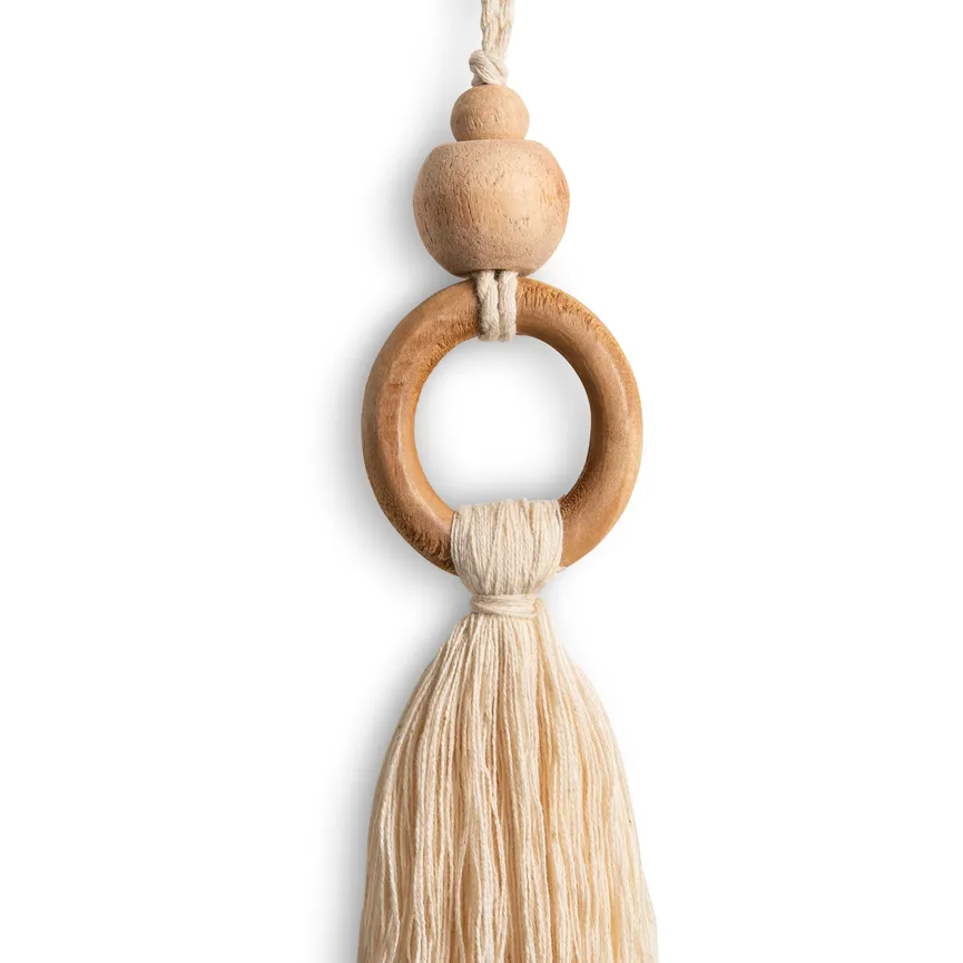 Ornament Macrame weiß natur detail