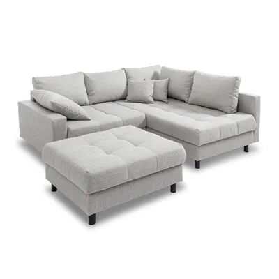 Ecksofa mit Hocker