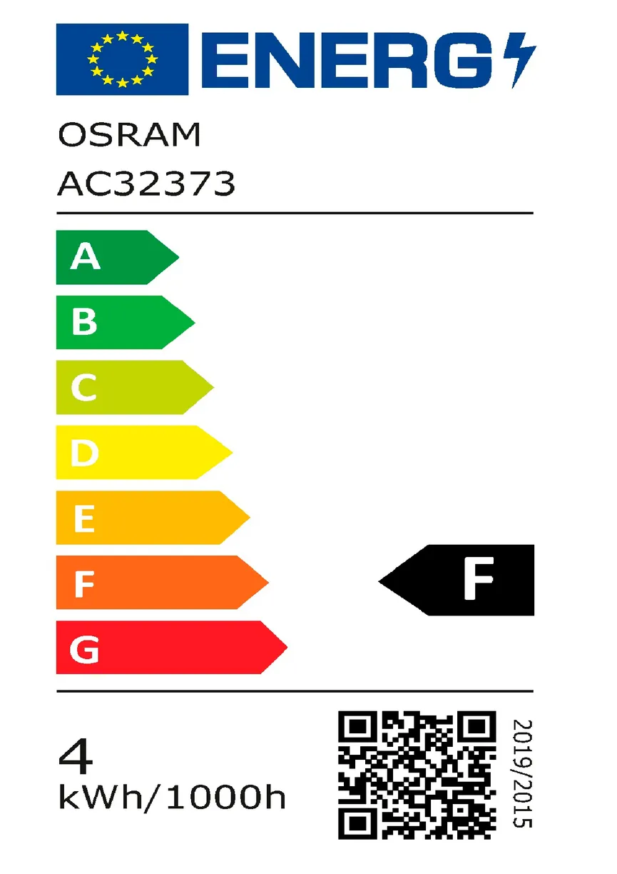 E14/4 Watt LED Birne energielabel