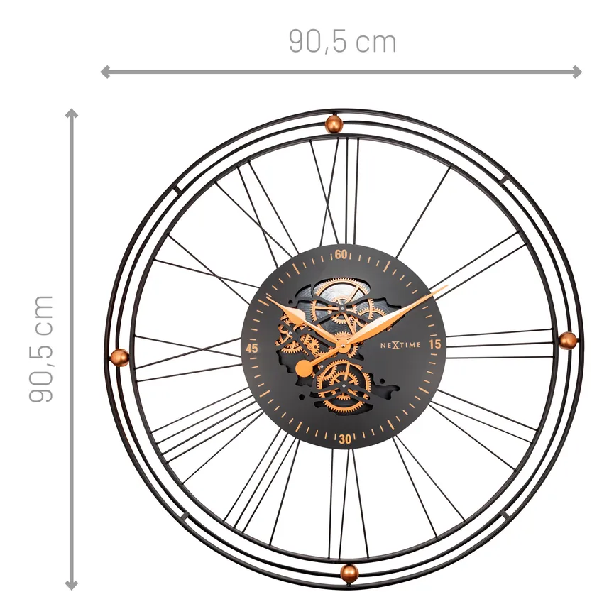 Quarzwanduhr "Wire Gear Clock" detail