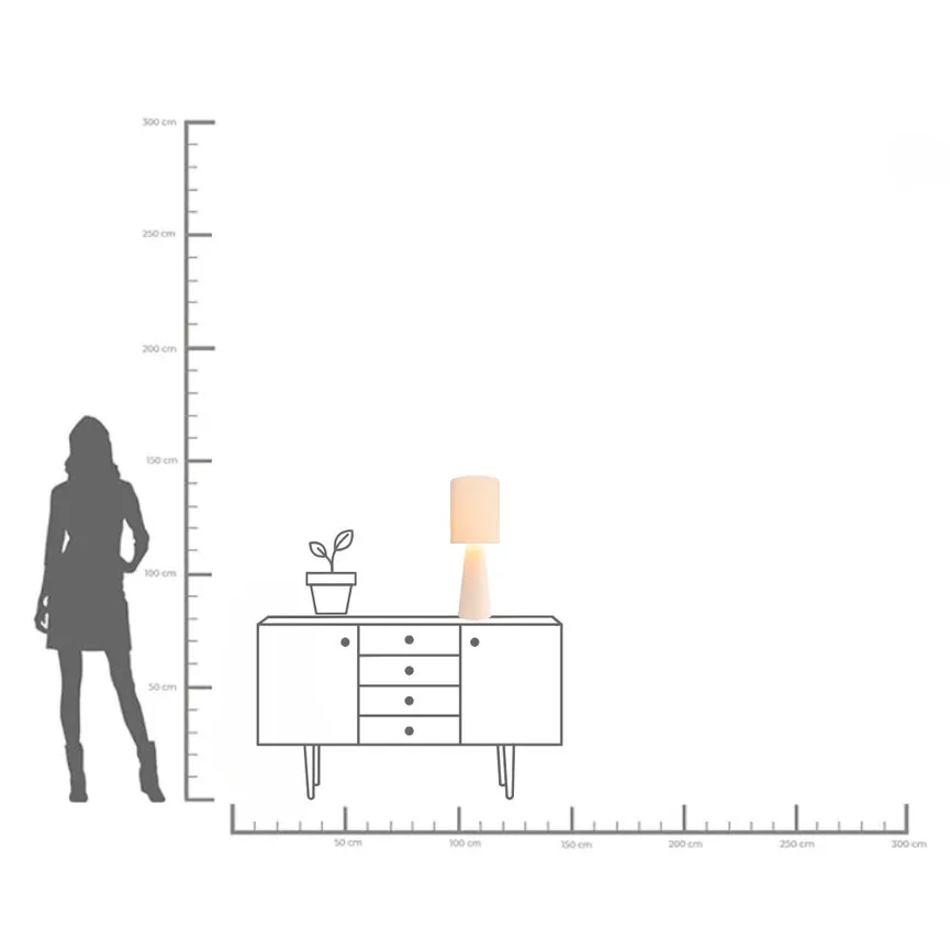 Tischleuchte "Marleen beige" detail