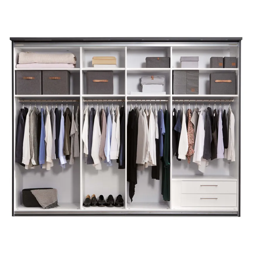 Schwebetürenschrank detail