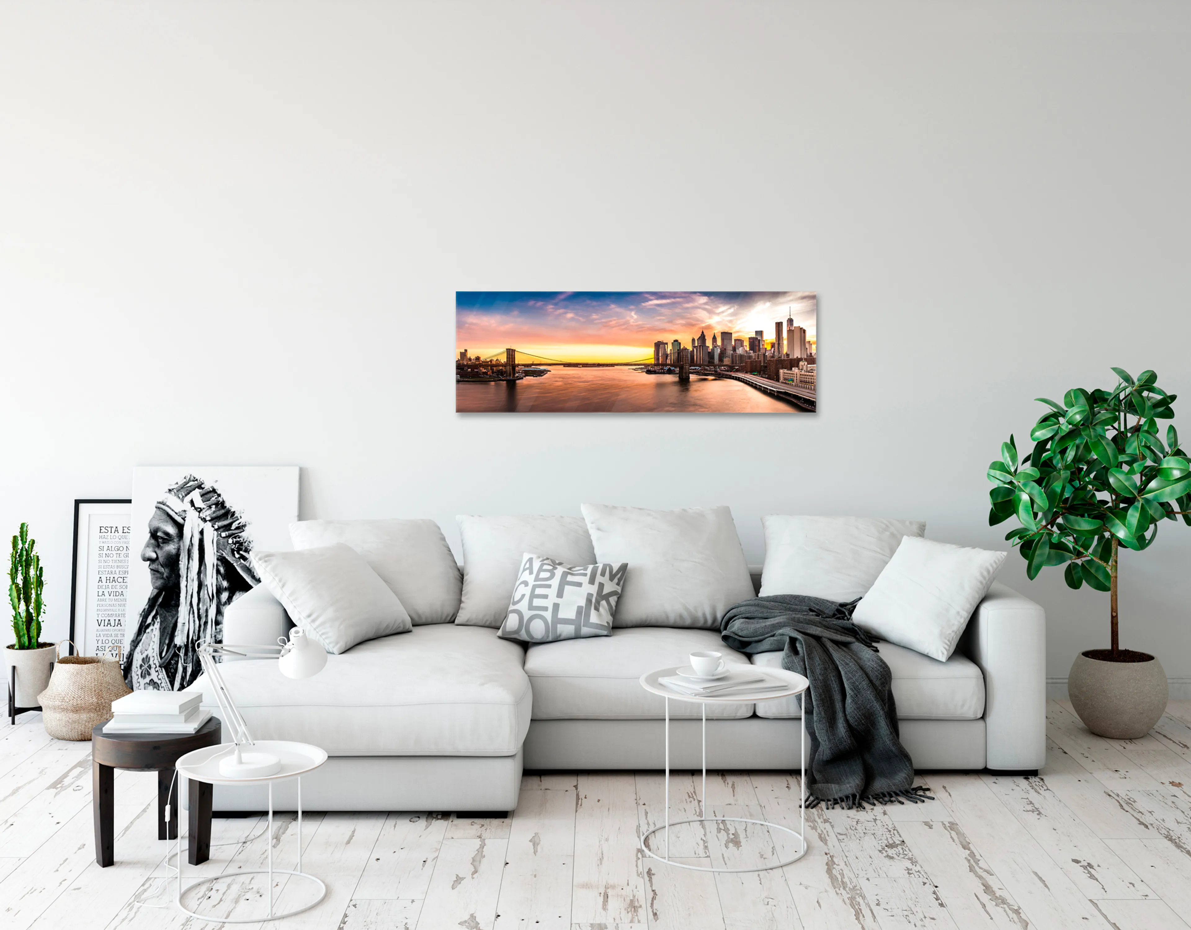 Glasbild 33 x 98 cm New York City
