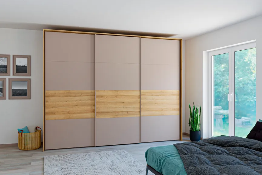 Schwebetürenschrank 3-trg. milieu