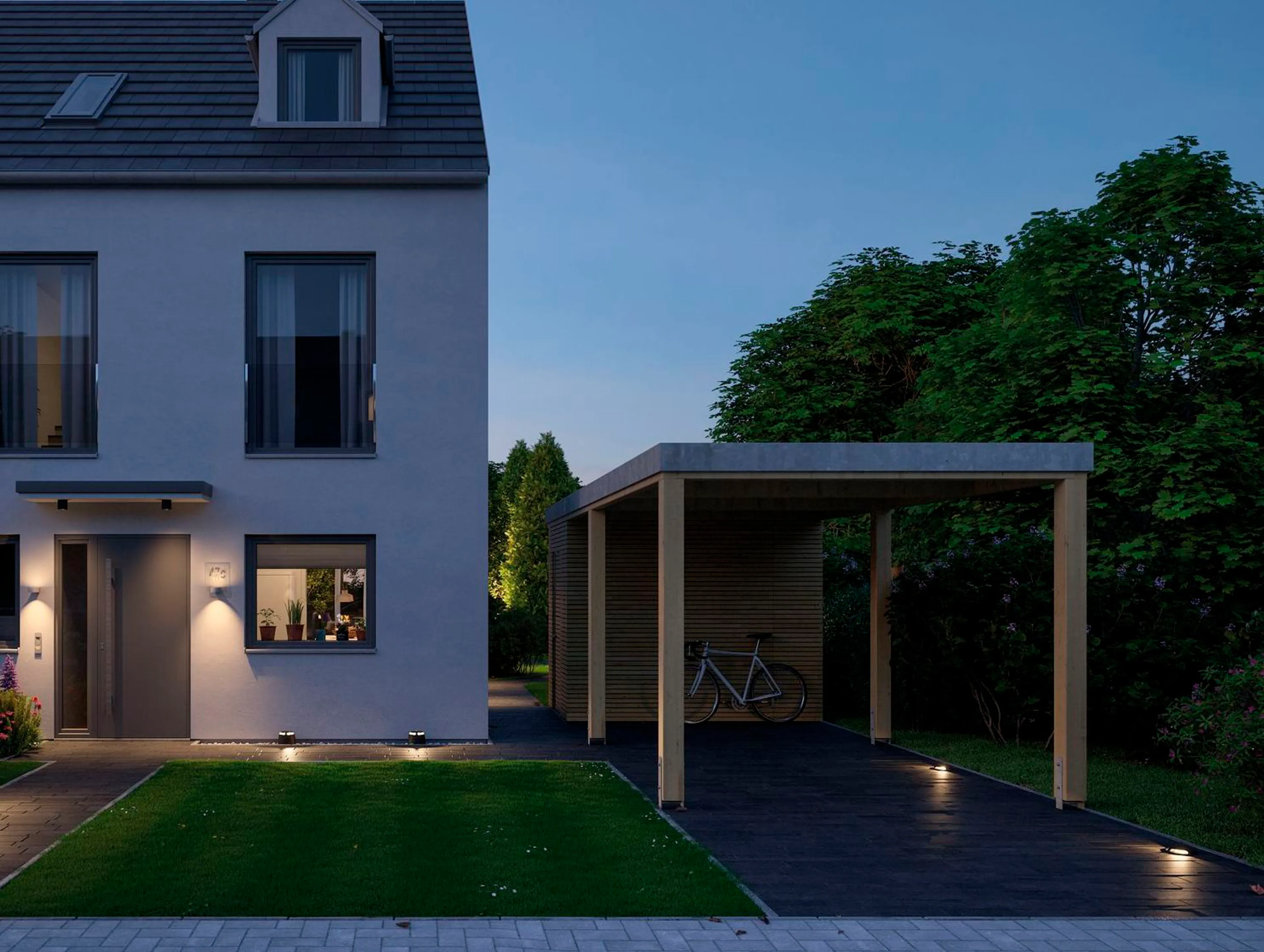 LED-Bodenaufbauleuchte Plug&Shine
