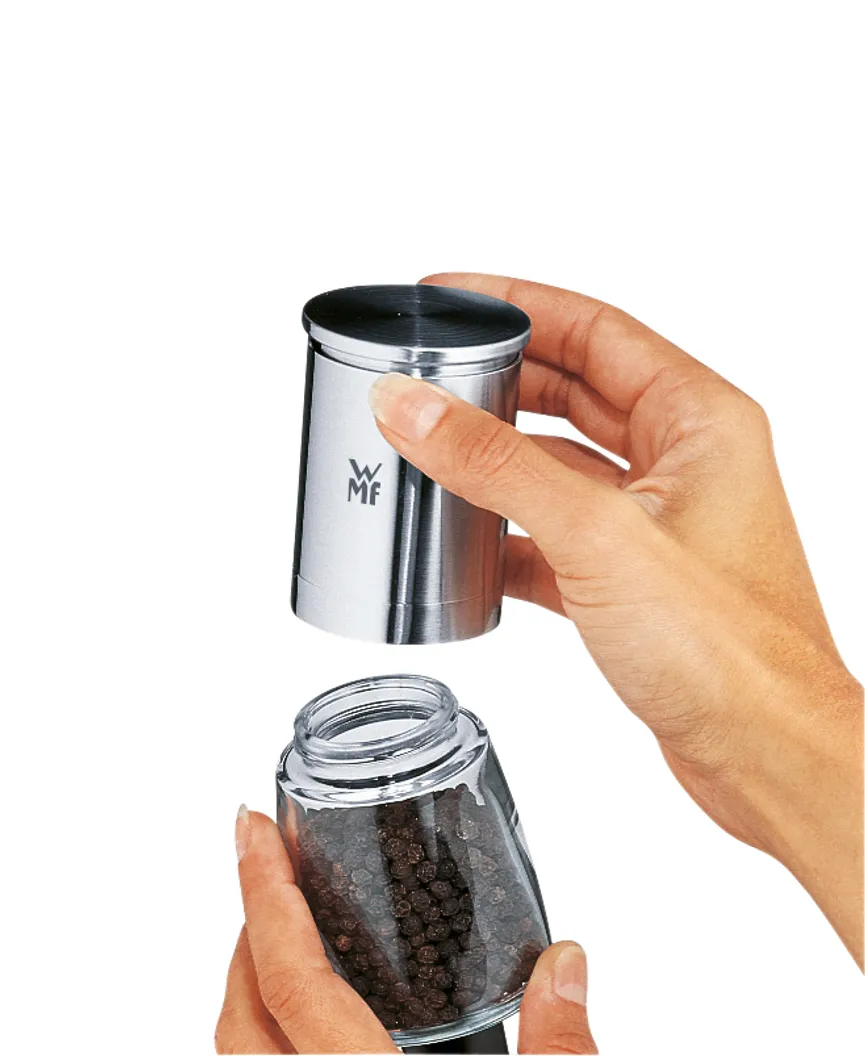 Gewürzmühle unbefüllt Metall detail