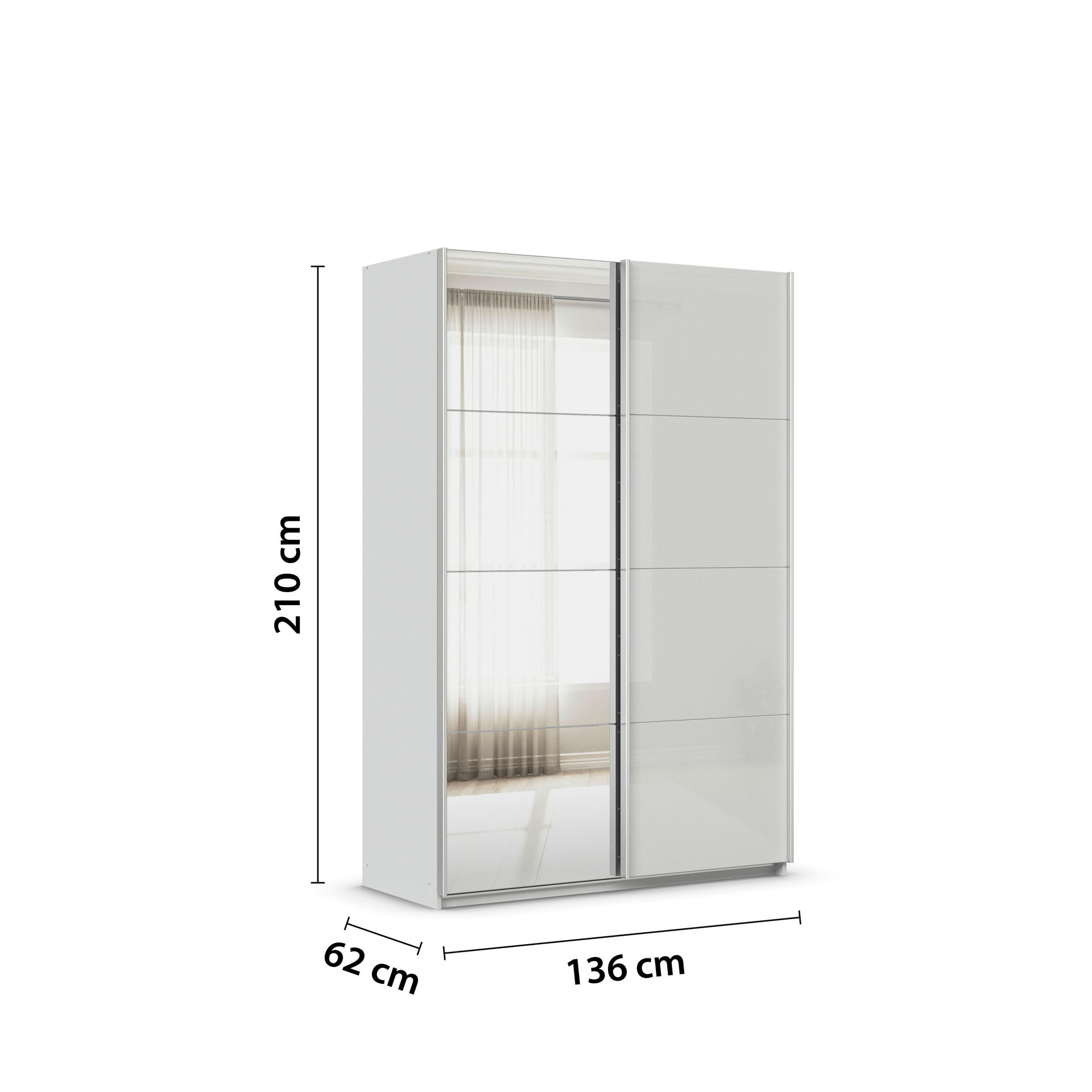Schwebetürenschrank 2-trg. detail