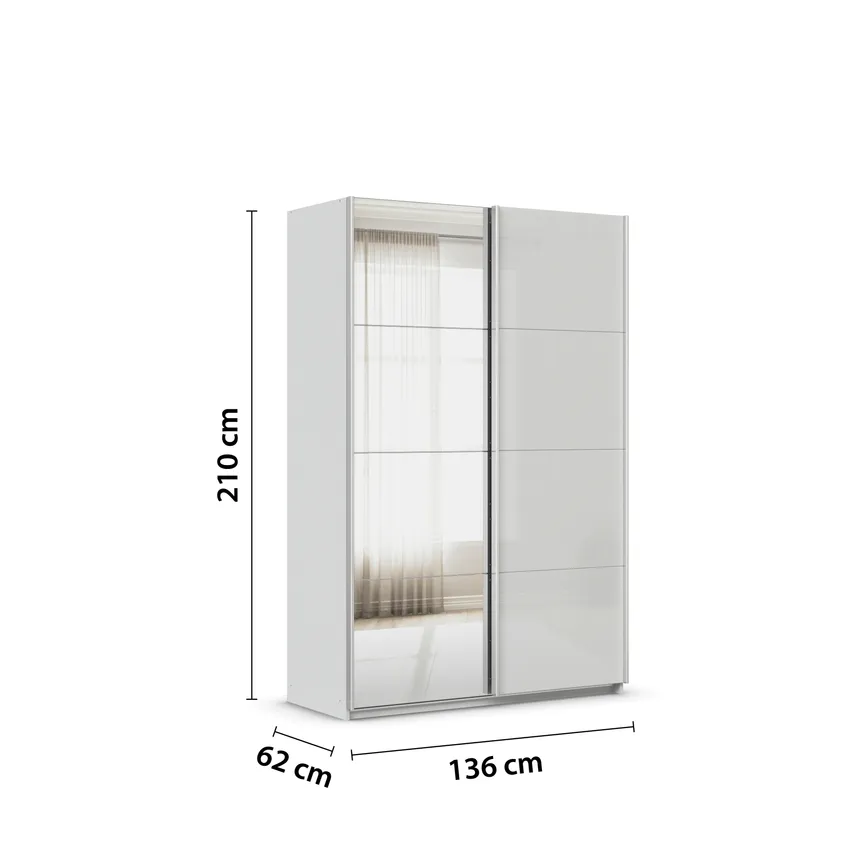 Schwebetürenschrank 2-trg. detail