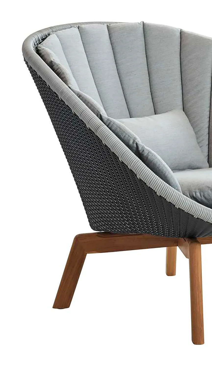 Lounge Sessel m. Teakbeine material_farbe