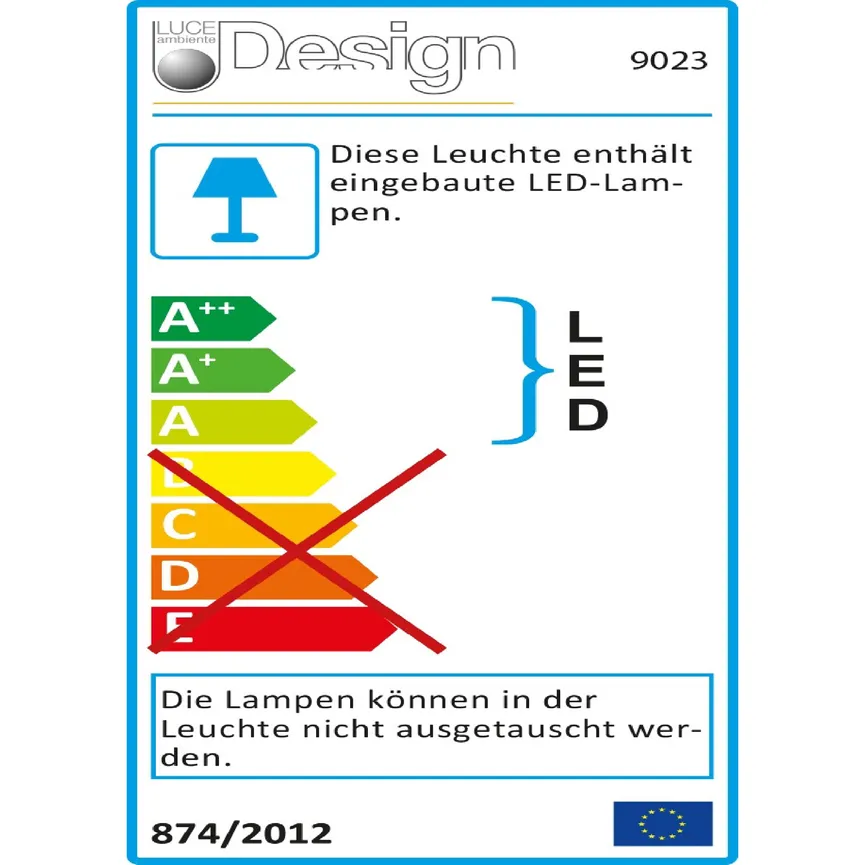 Deckenleuchte "Moon" energielabel