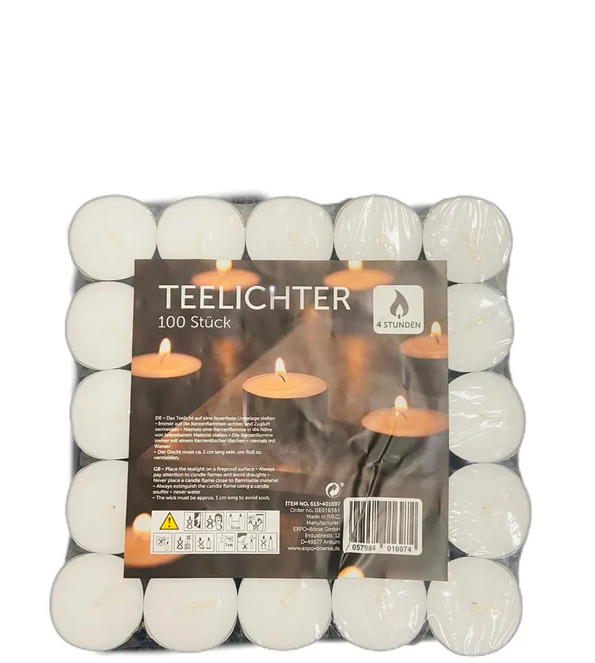 Teelichter 100er-Pack hauptaufnahme