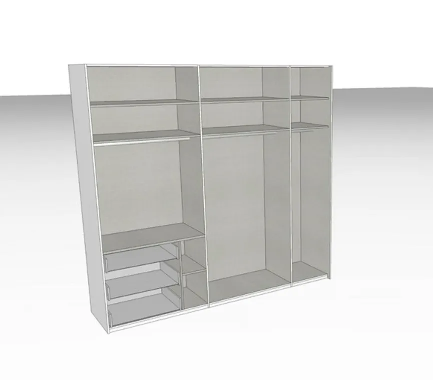 Schwebetürenschrank 2-trg. detail