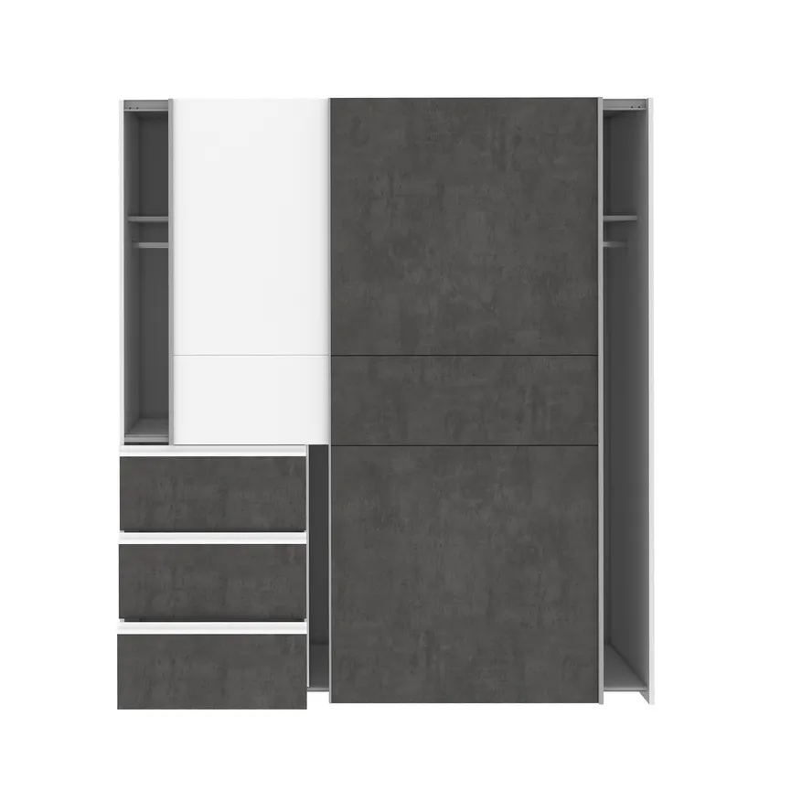 Schwebetürenschrank 2-trg. detail
