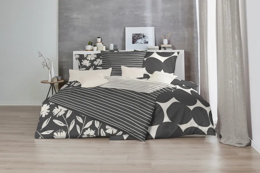 Perkal-Bettw.Kreise 135x200 milieu