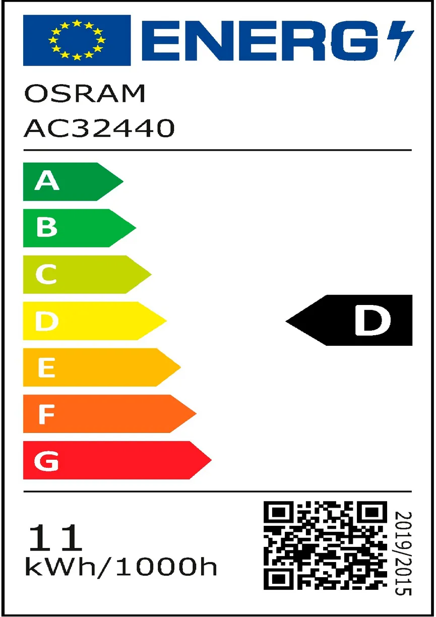 E27/11 Watt LED Birne energielabel
