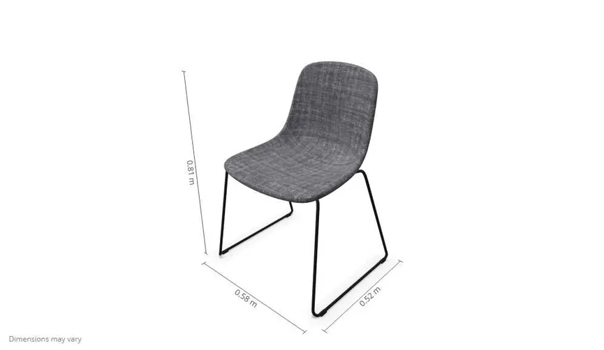 Stuhl Sled fully upholstered detail
