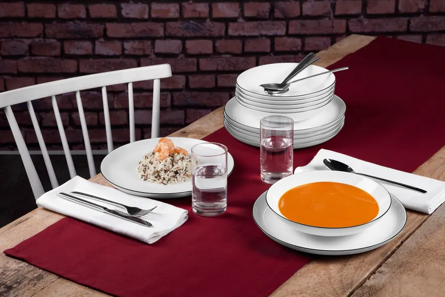 Suppenteller "Lido" weiß dimensionsmarker