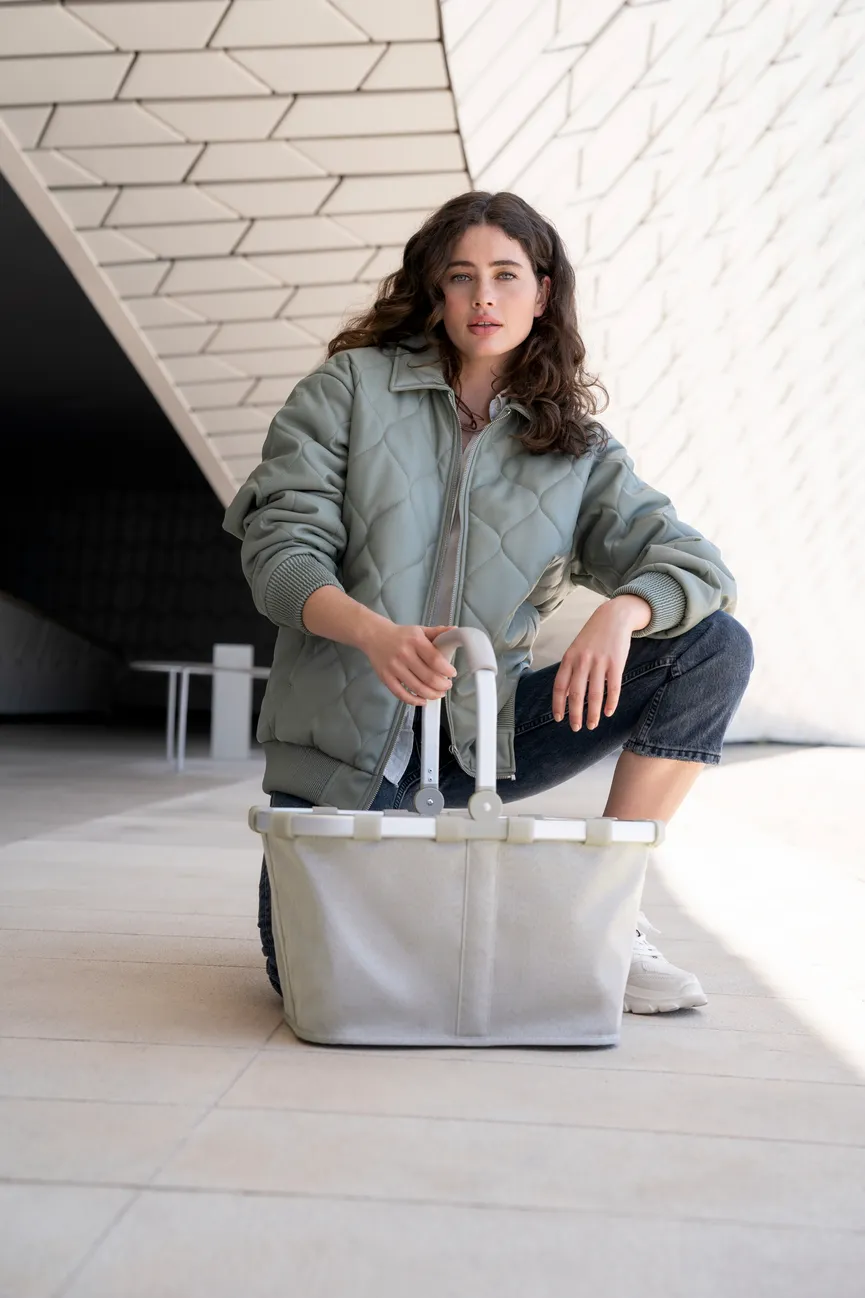 Carrybag "herringbone" sand milieu