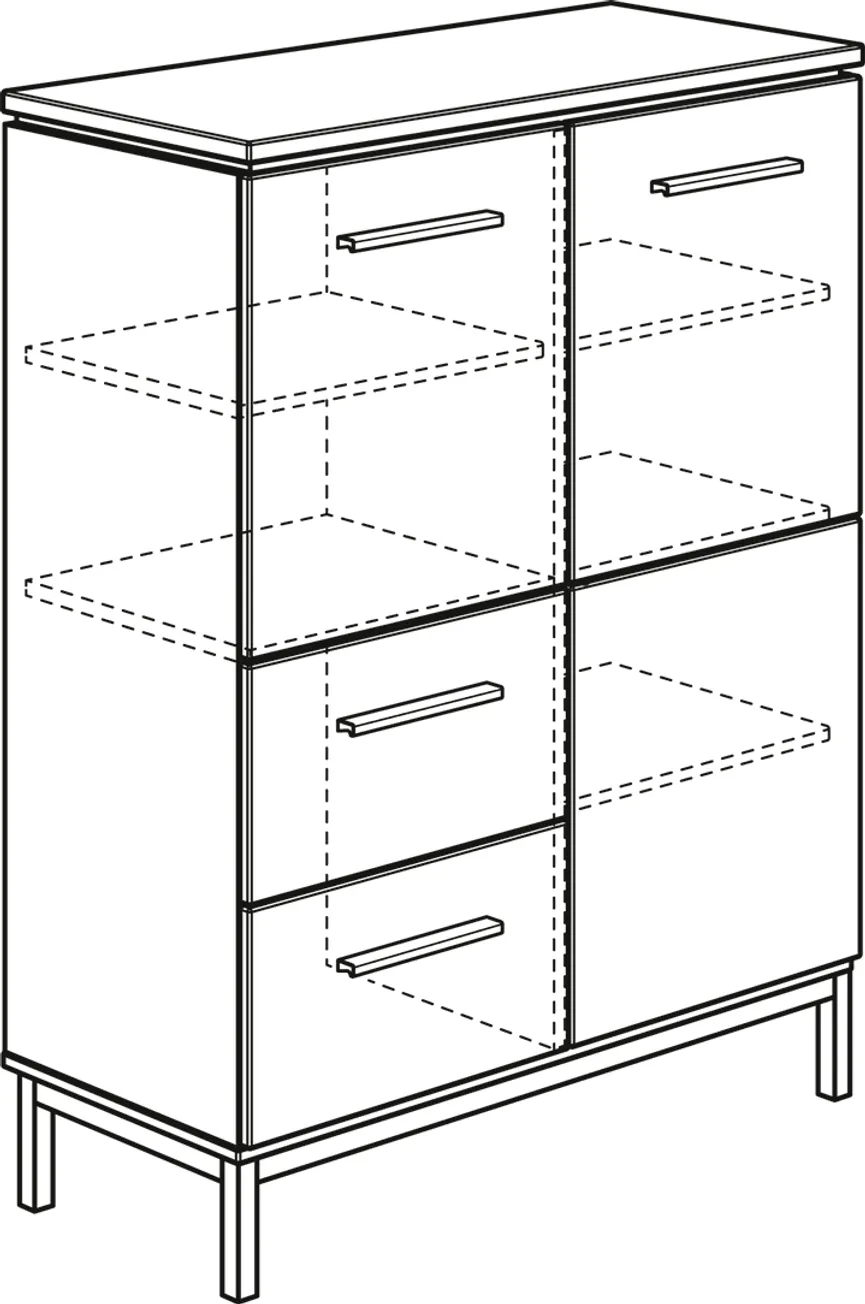 Highboard 2-trg. detail