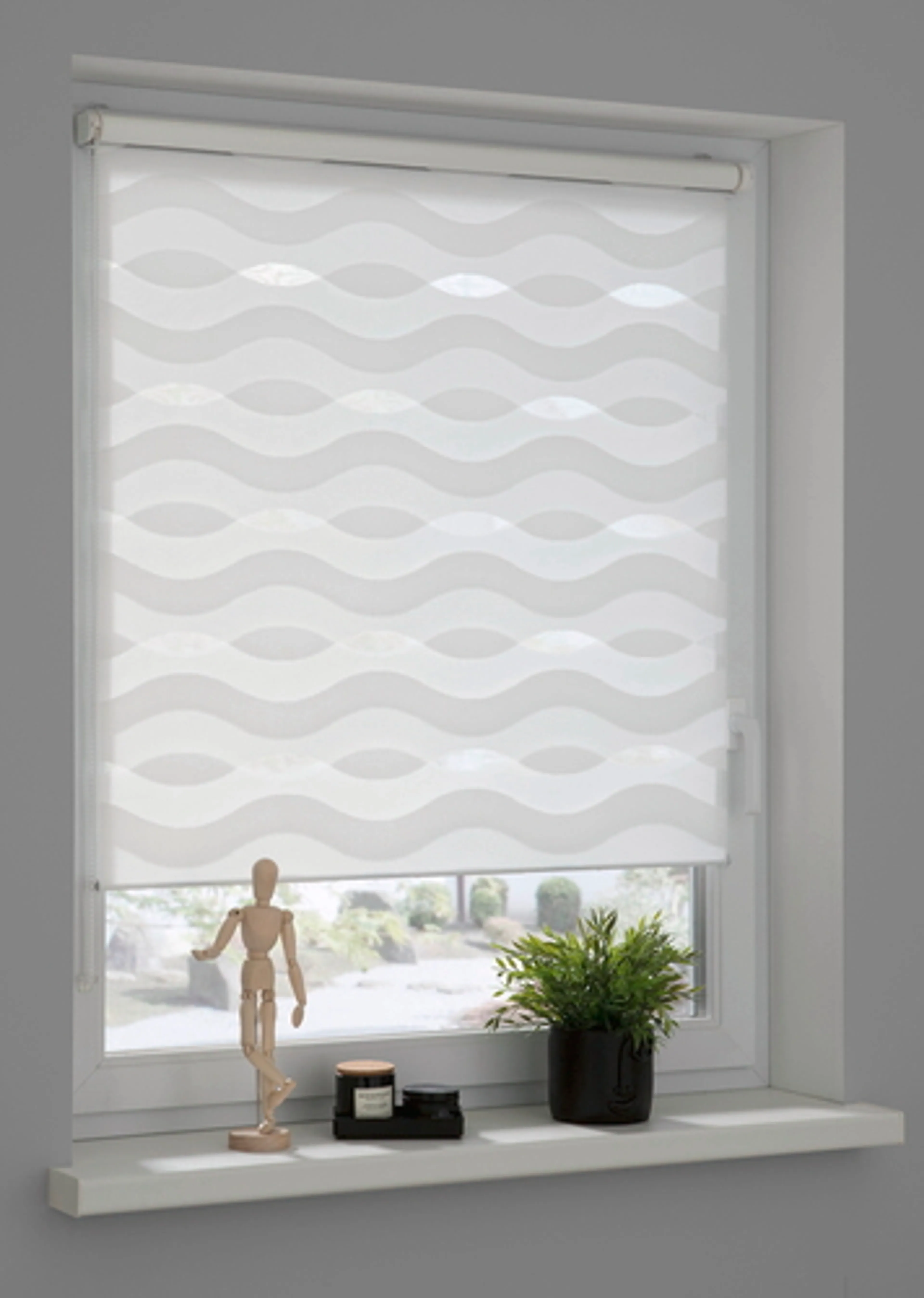 Klemmfix Duo-Rollo Tilda Welle 75 x 150 cm