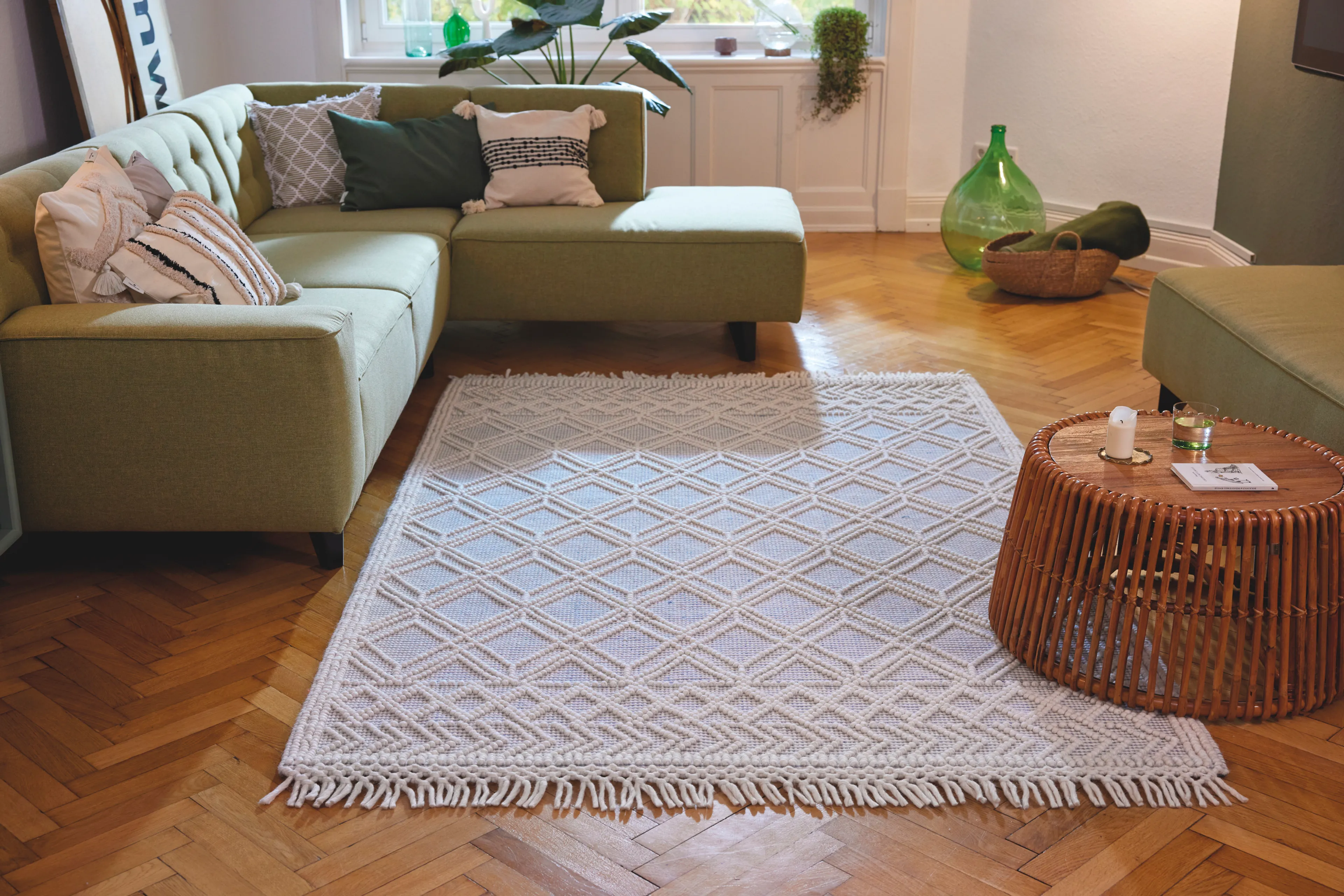 Webteppich  Colored Macrame 65 x 135 cm