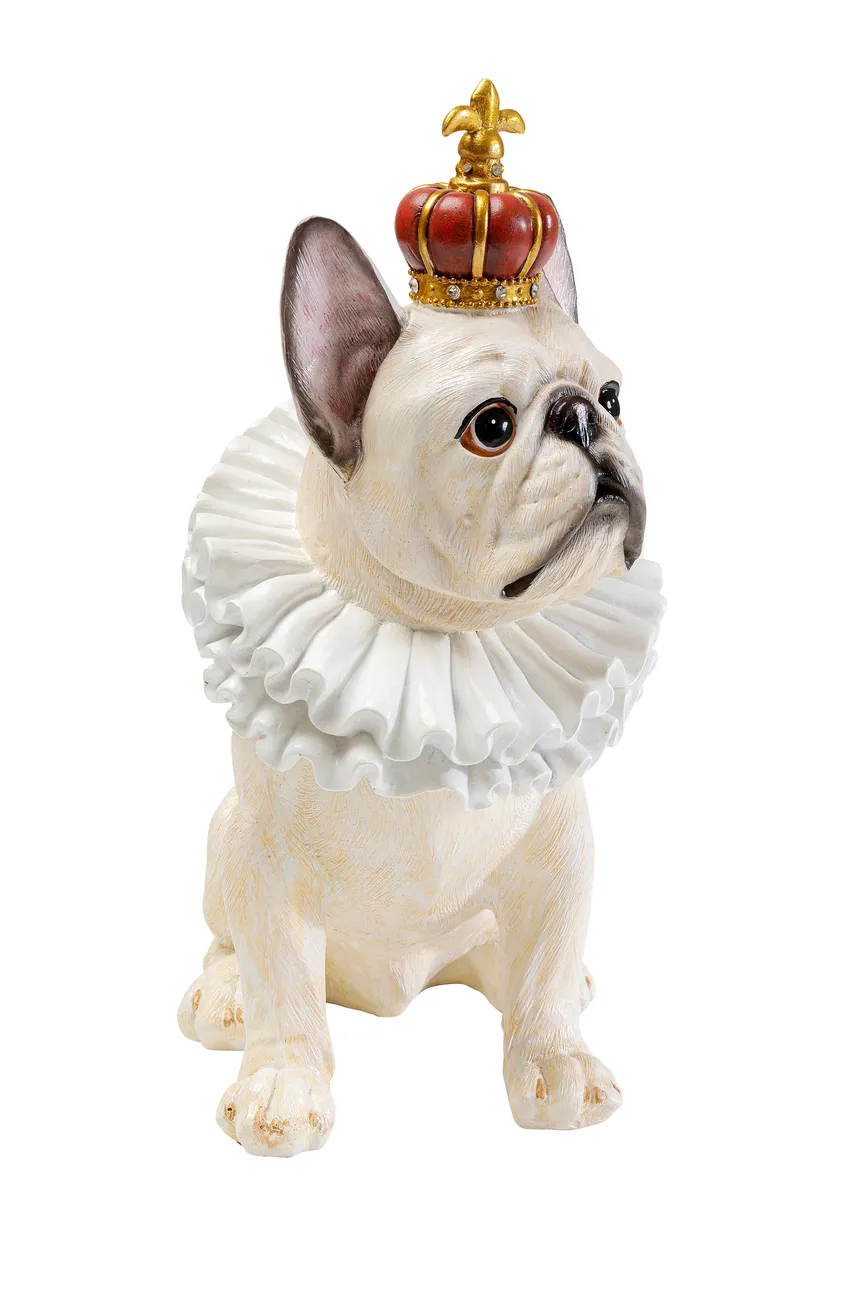 Figur "King Dog" Hund weiß detail