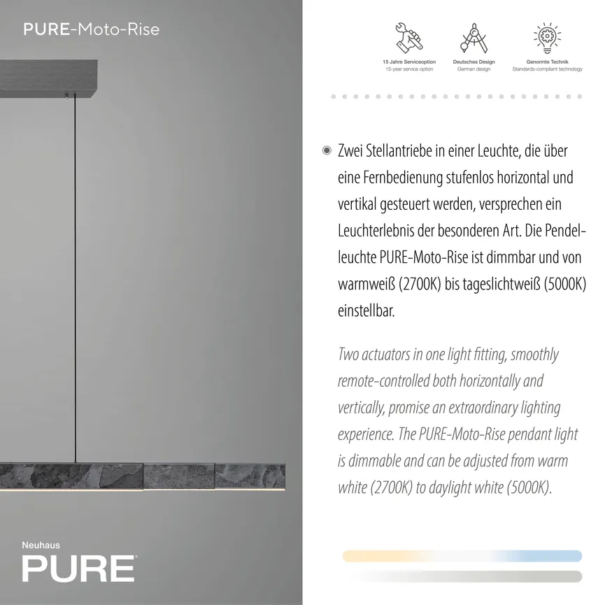 Pendelleuchte "PURE-Moto-Rise" detail