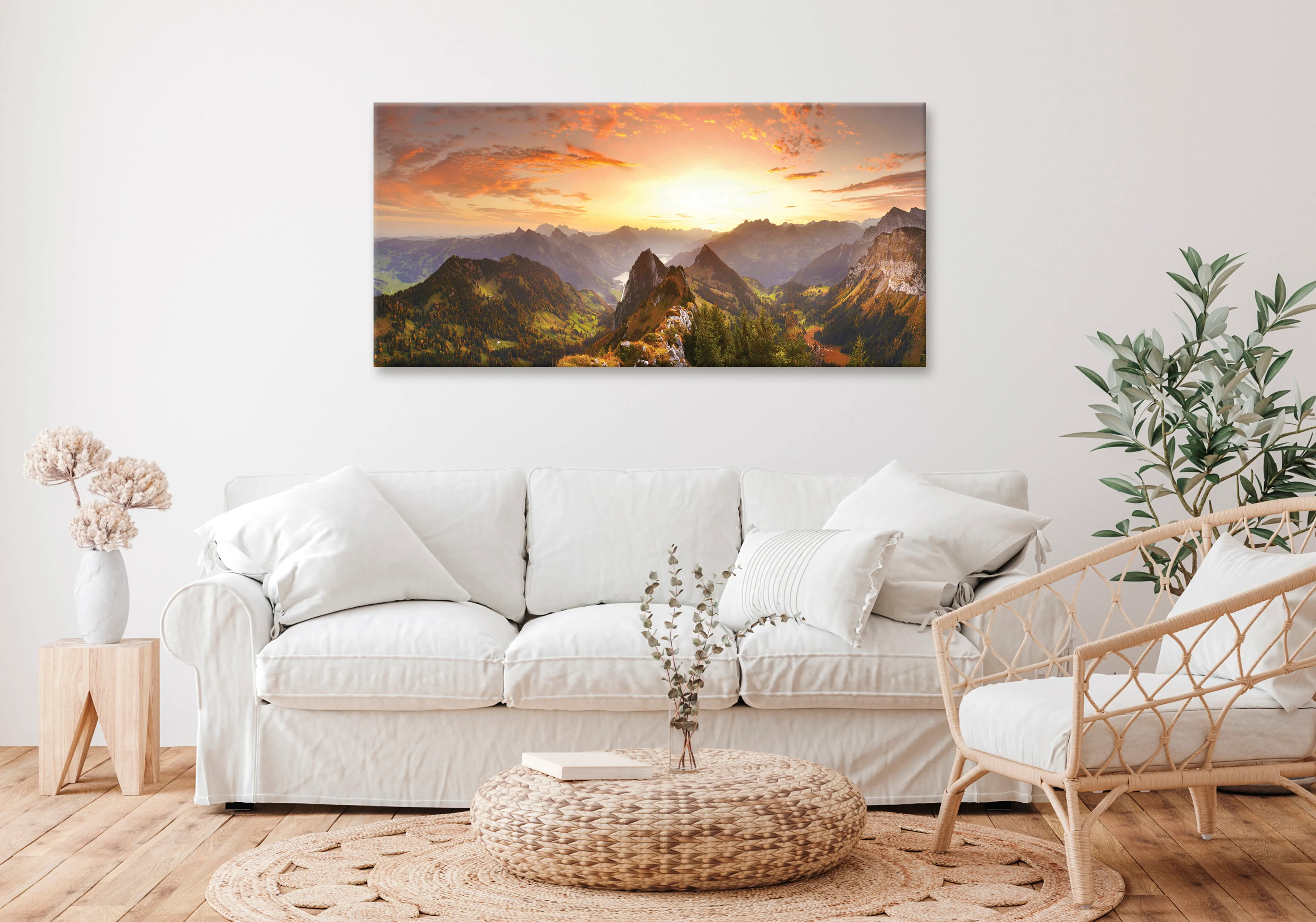 Wandbild 55 x 115 cm Swiss Alps III