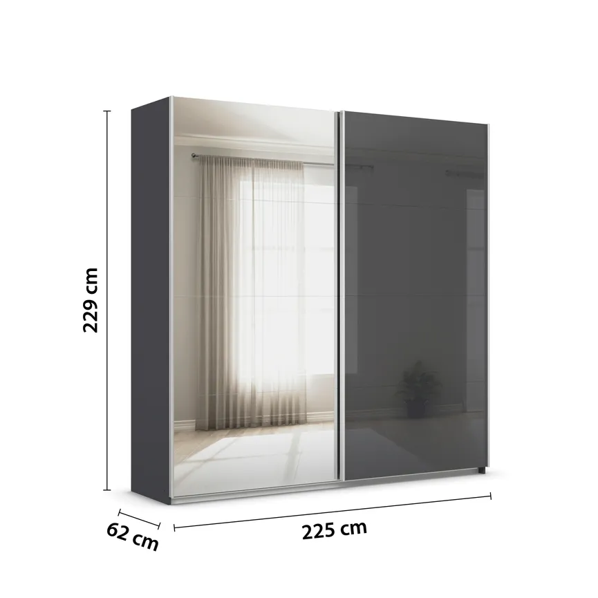 Schwebetürenschrank 2-trg. detail