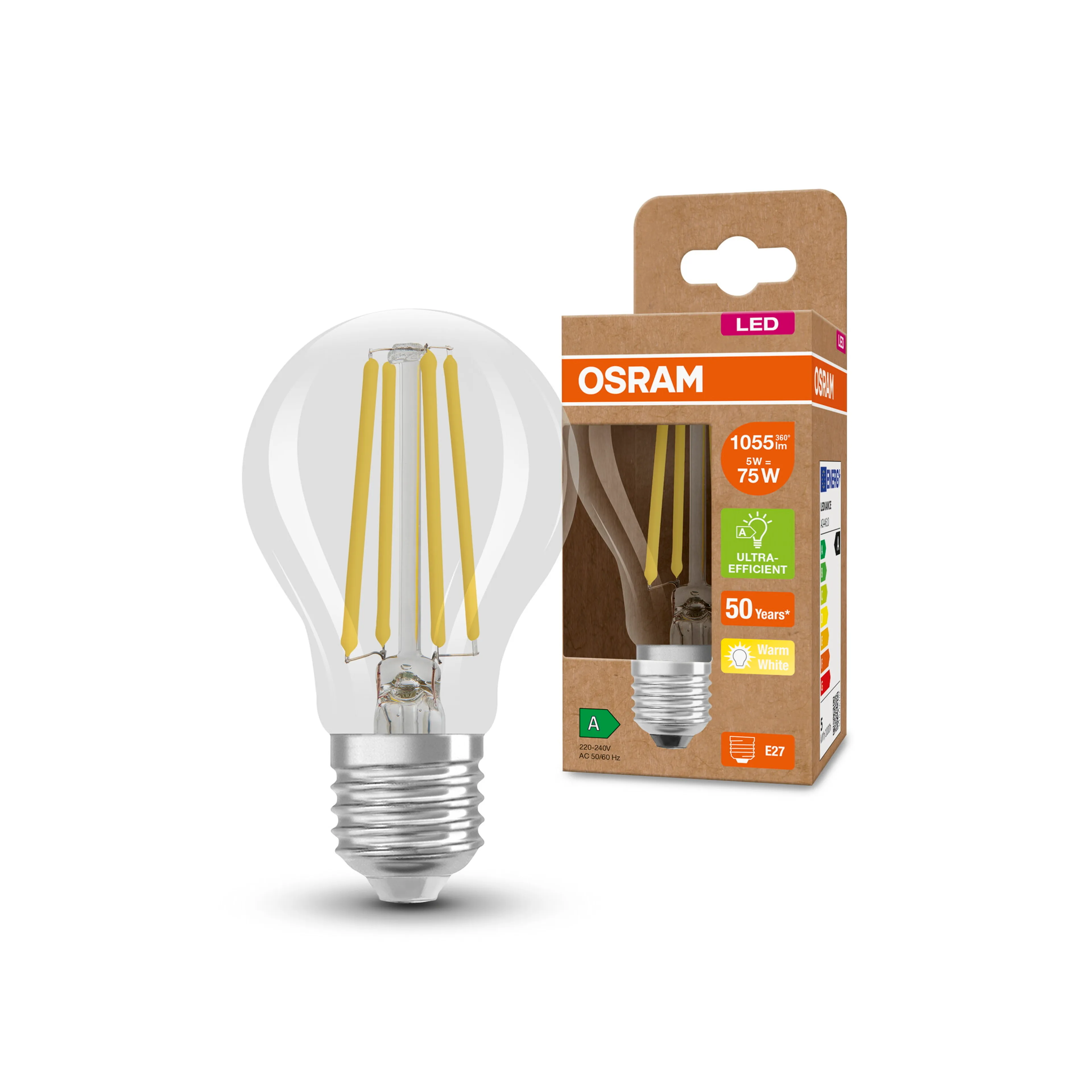 LED-Birne E27/5 Watt/Energie A