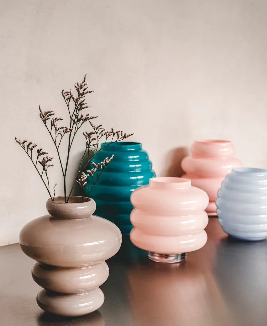 Vase "Opulent" L cream milieu