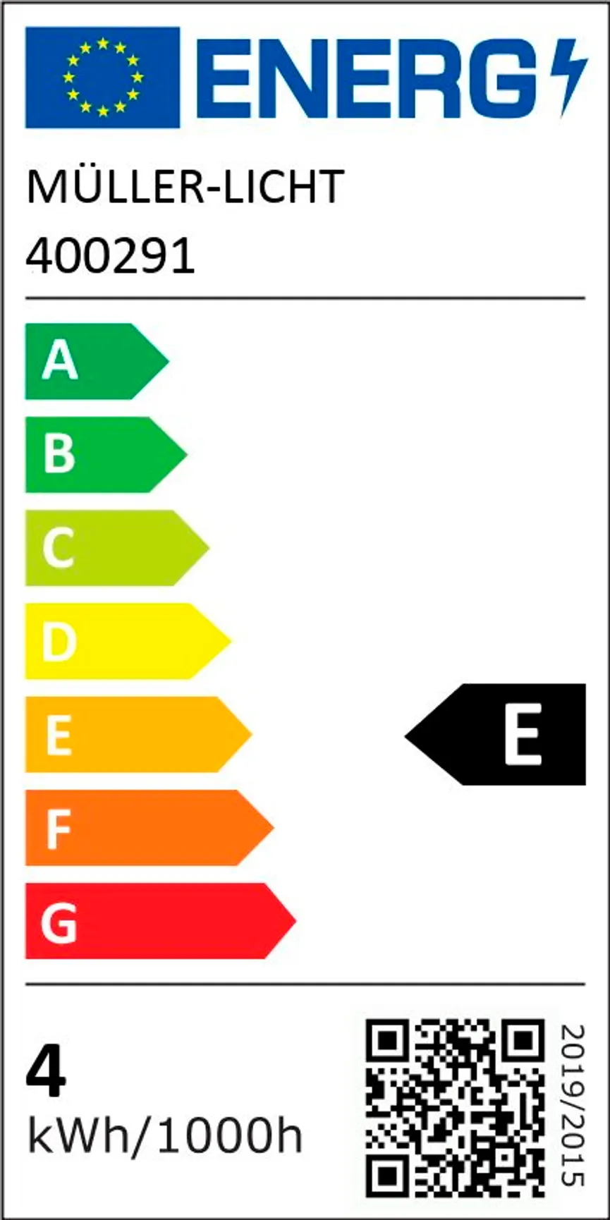 E14/4W LED Kerze 3er Pack energielabel