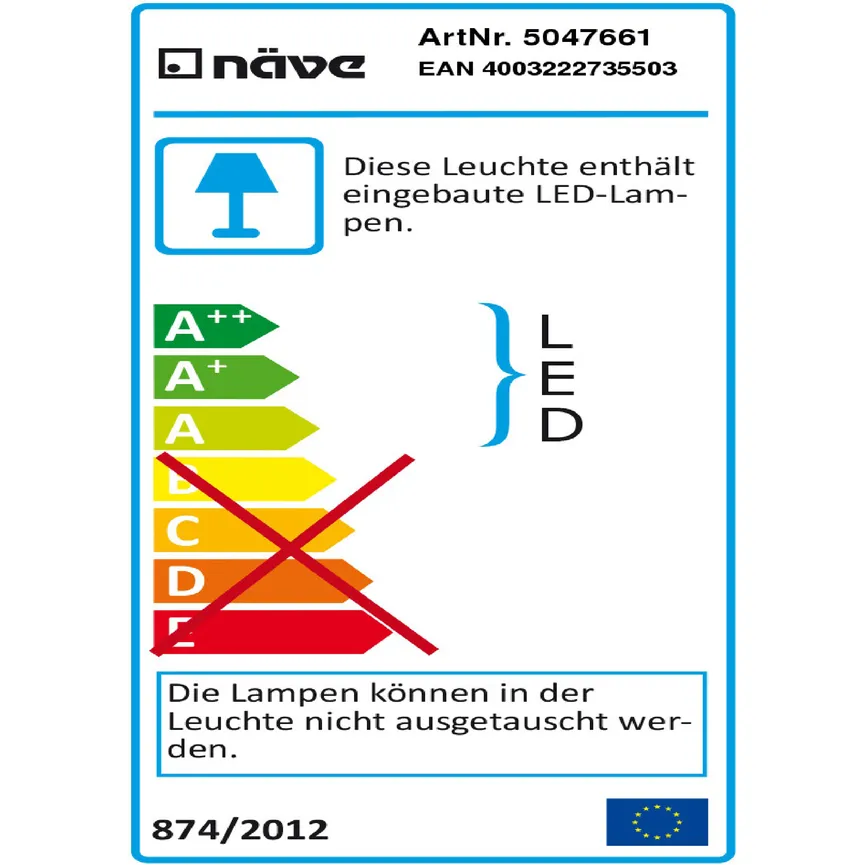 LED-Lichterkette bunt energielabel