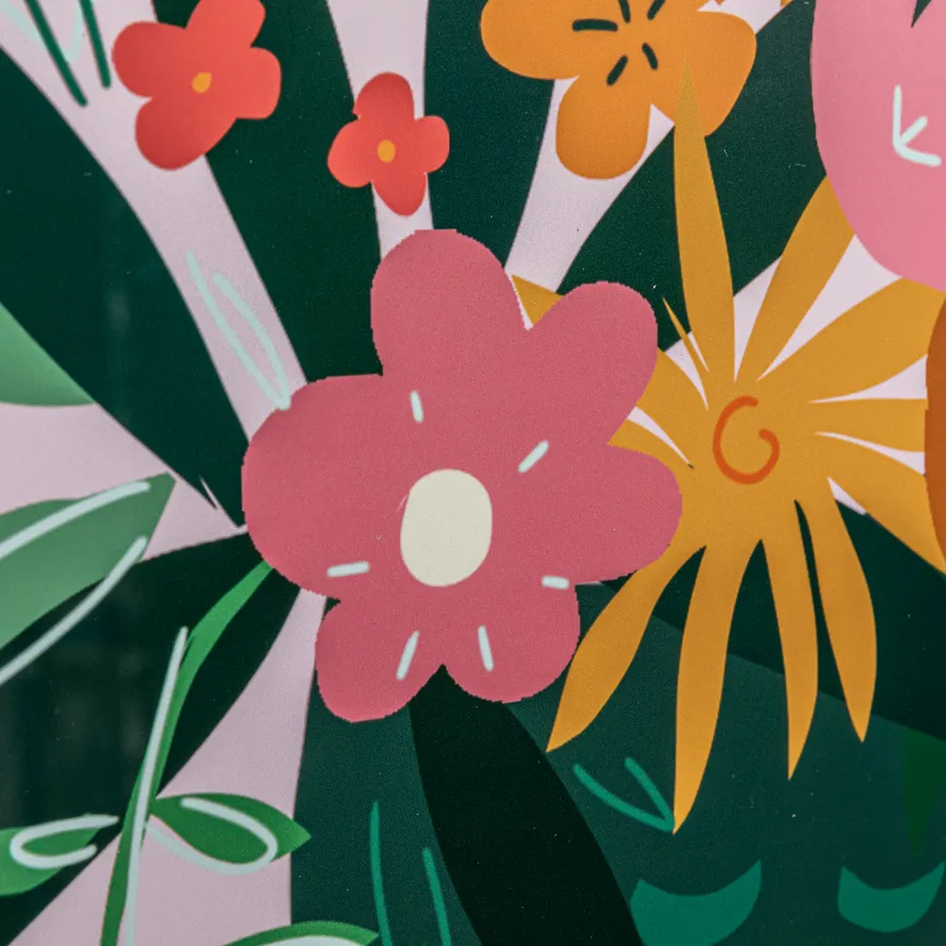 Bild gerahmt "Blumenvase" detail