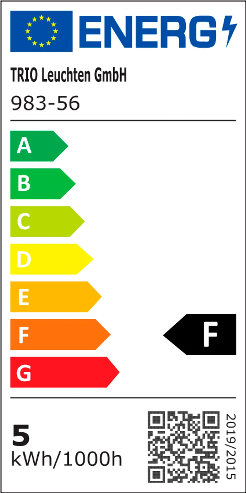 E14/5 W LED Tropfen dimmbar energielabel