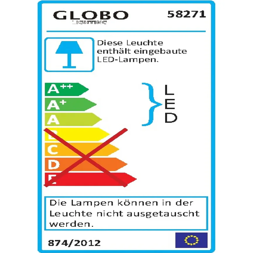 Tischleuchte "Flexo Touch% energielabel