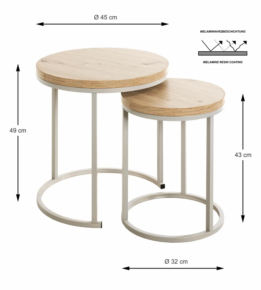 Beistelltisch 2-er-Set detail
