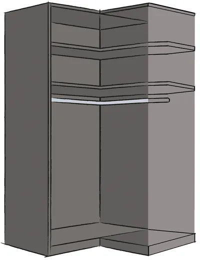 Ankleide-Eckschrank