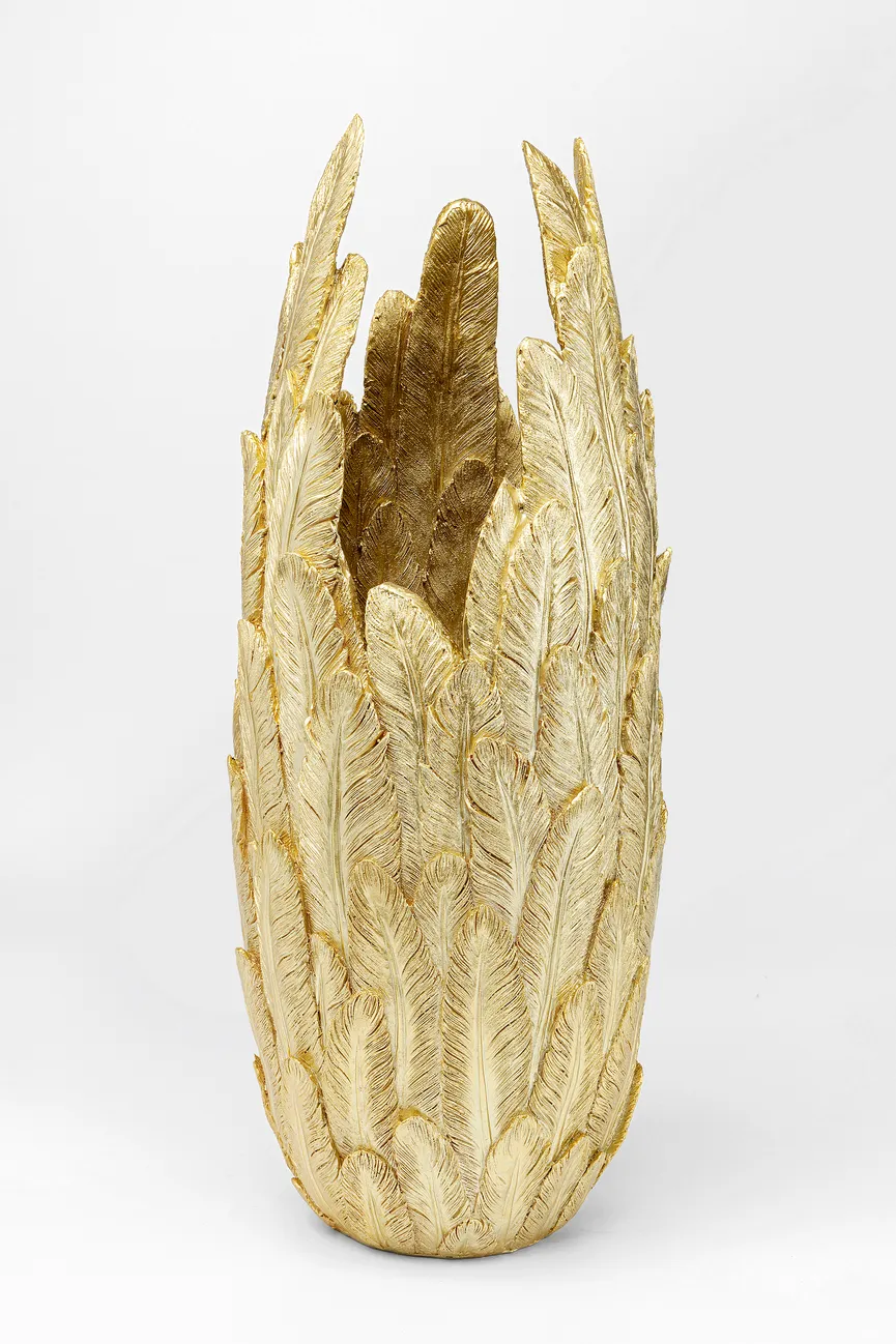 Vase "Feathers" S gold detail