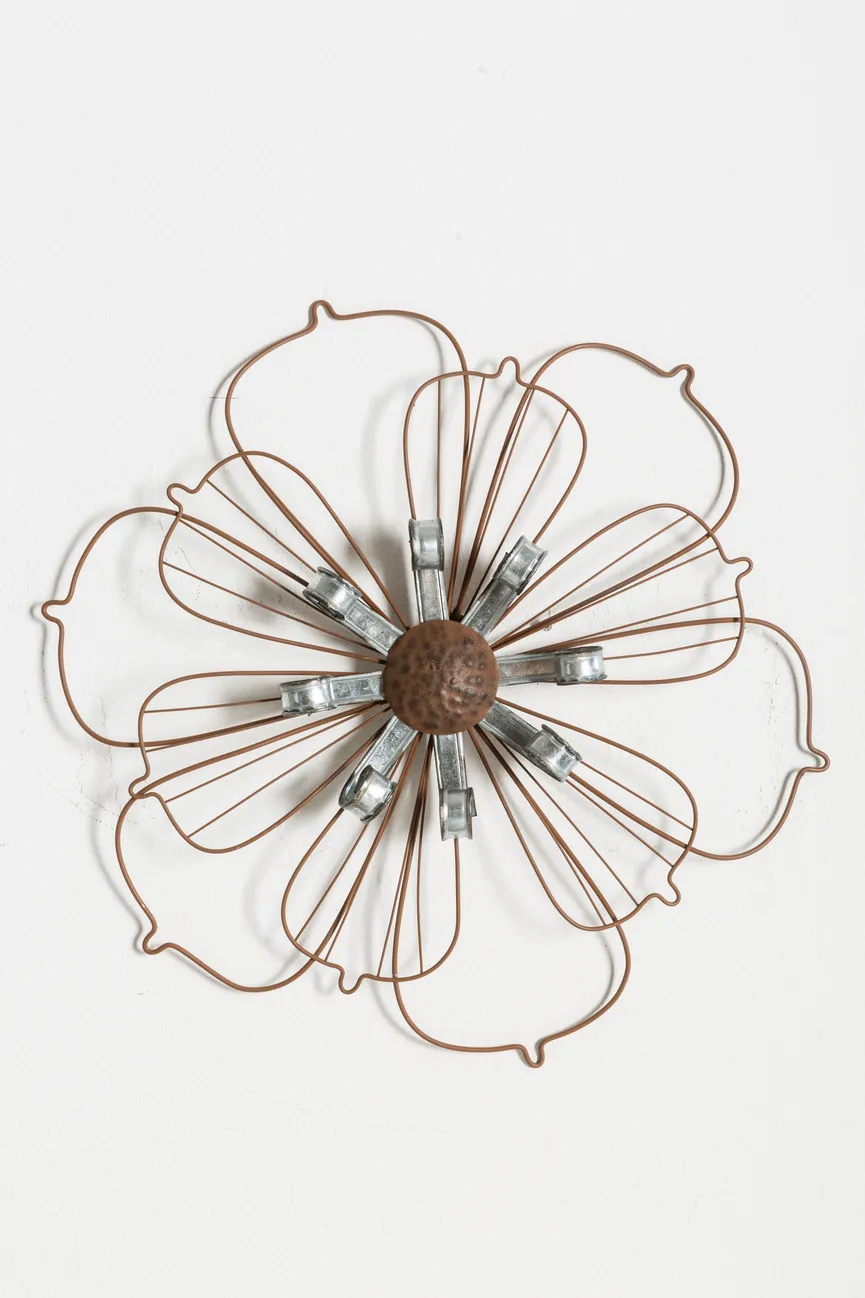 Wanddeko "Blume" silber hauptaufnahme