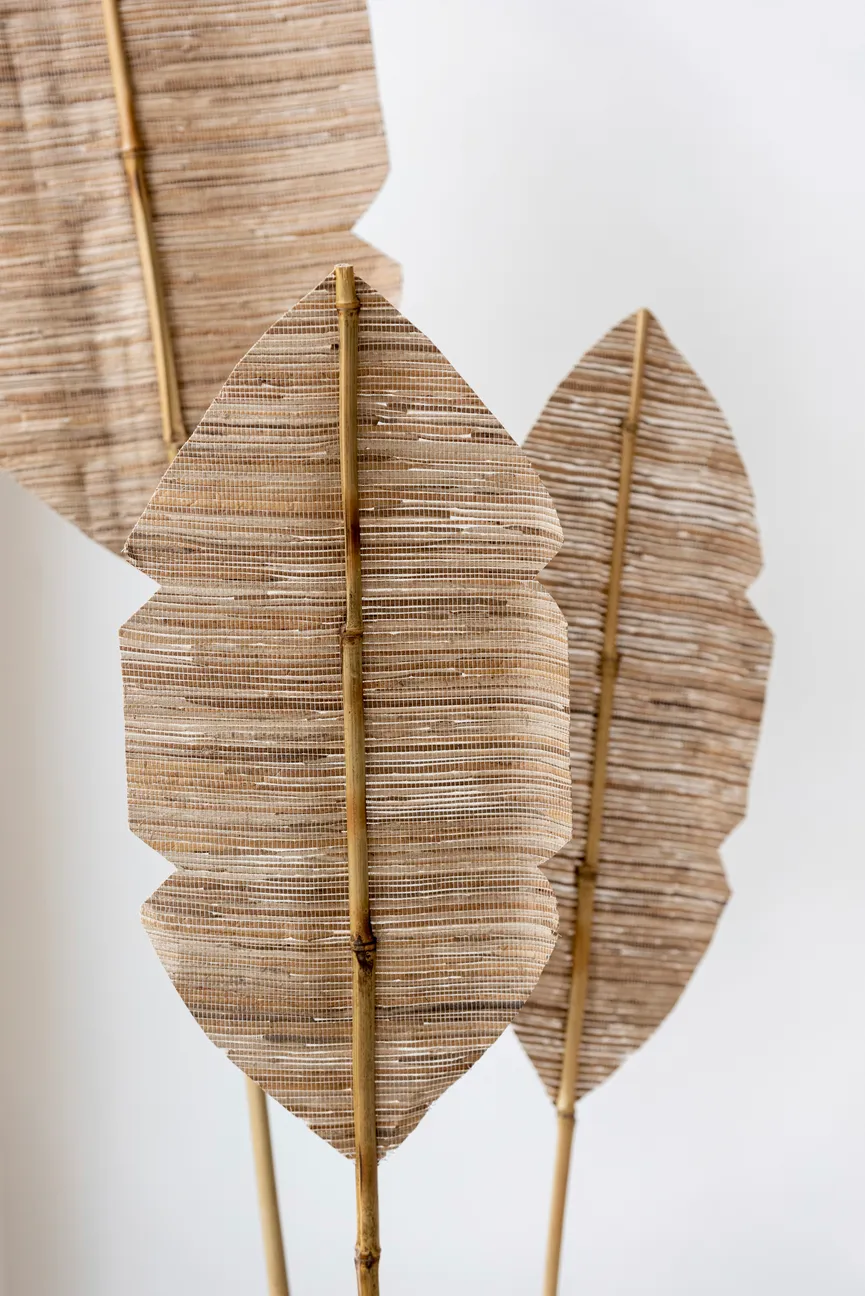 Dekoobjekt "Blatt" natur S detail