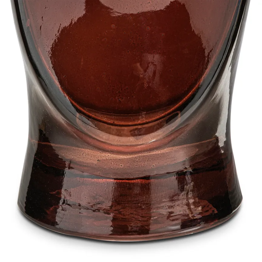 Vase "Gesicht" braun detail
