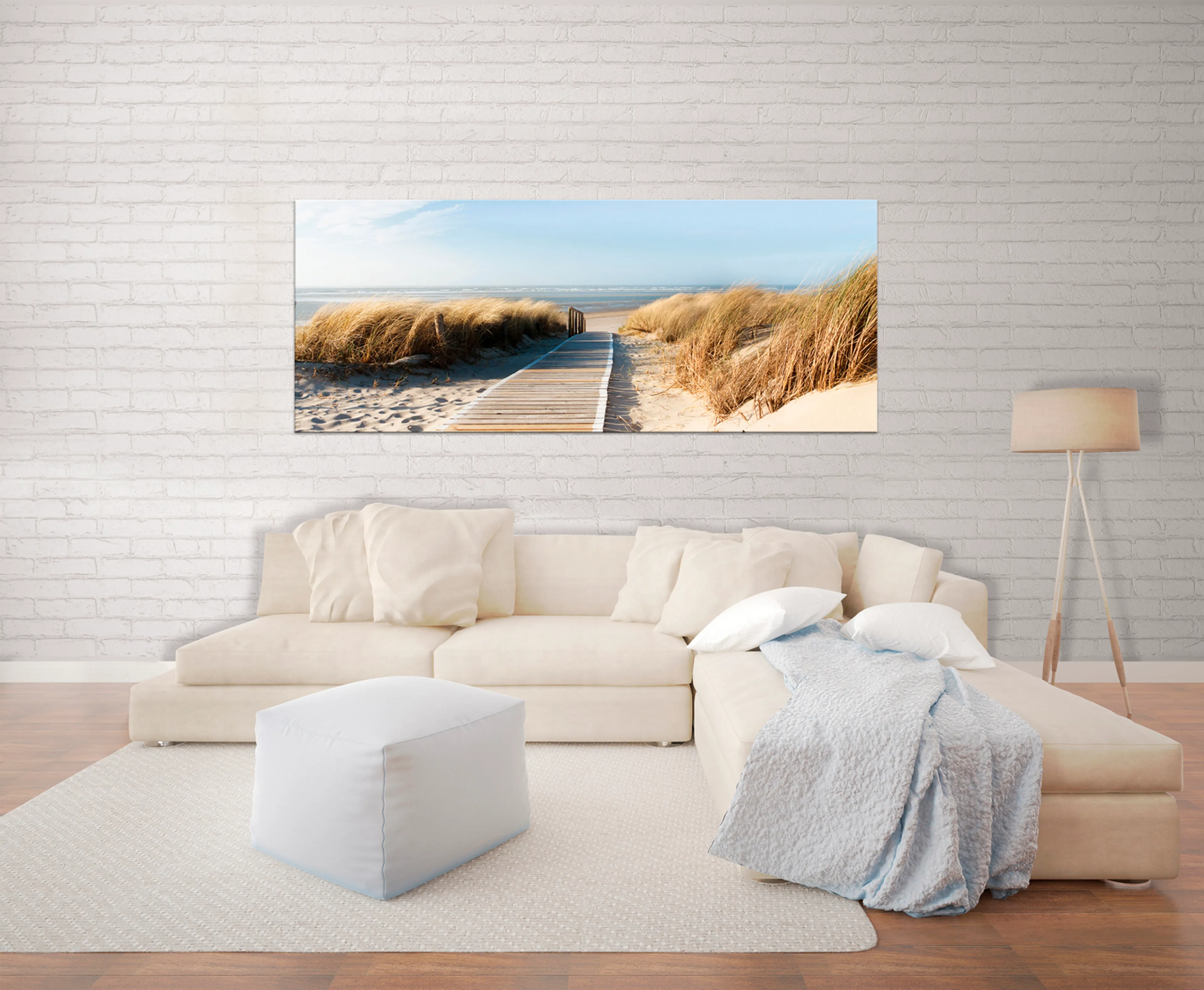 Glasbild 125 x 50 cm Through the Dunes III